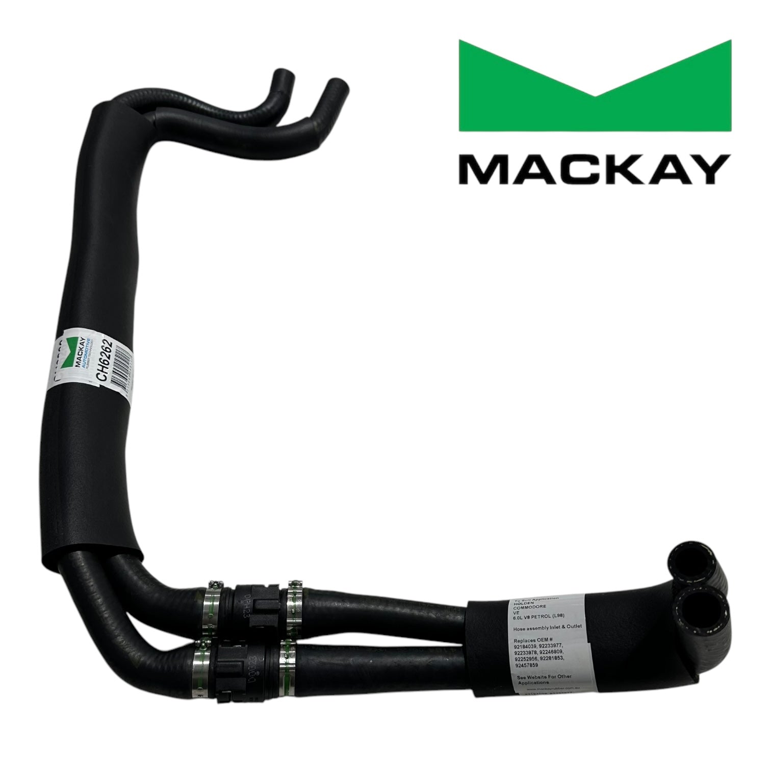 VF Commodore V8 Heater Hose Kit Suits LS2, LS3, L77, L98, L76 Mackay CH4227 / CH6262