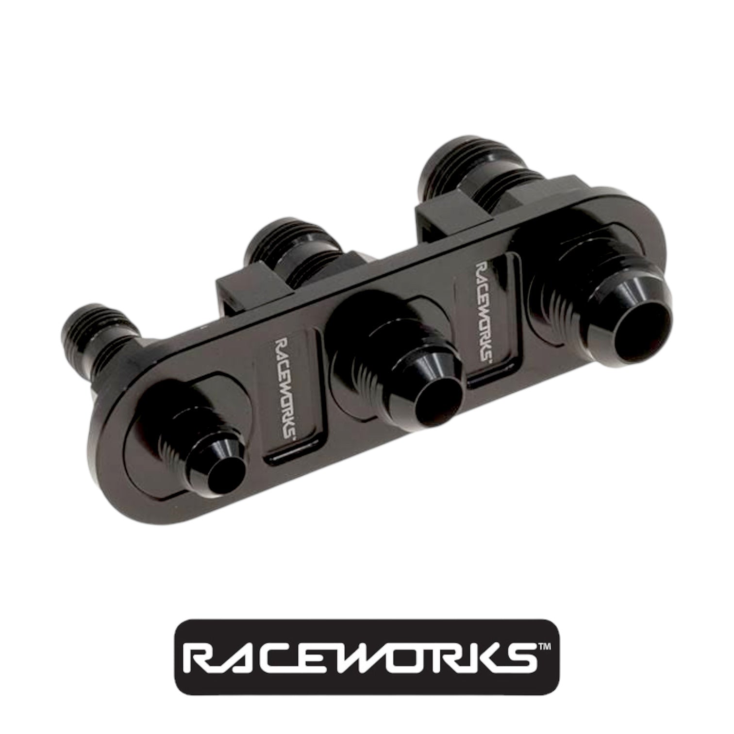 Raceworks 4 Way Bulkhead Plate RWF-838-04BK