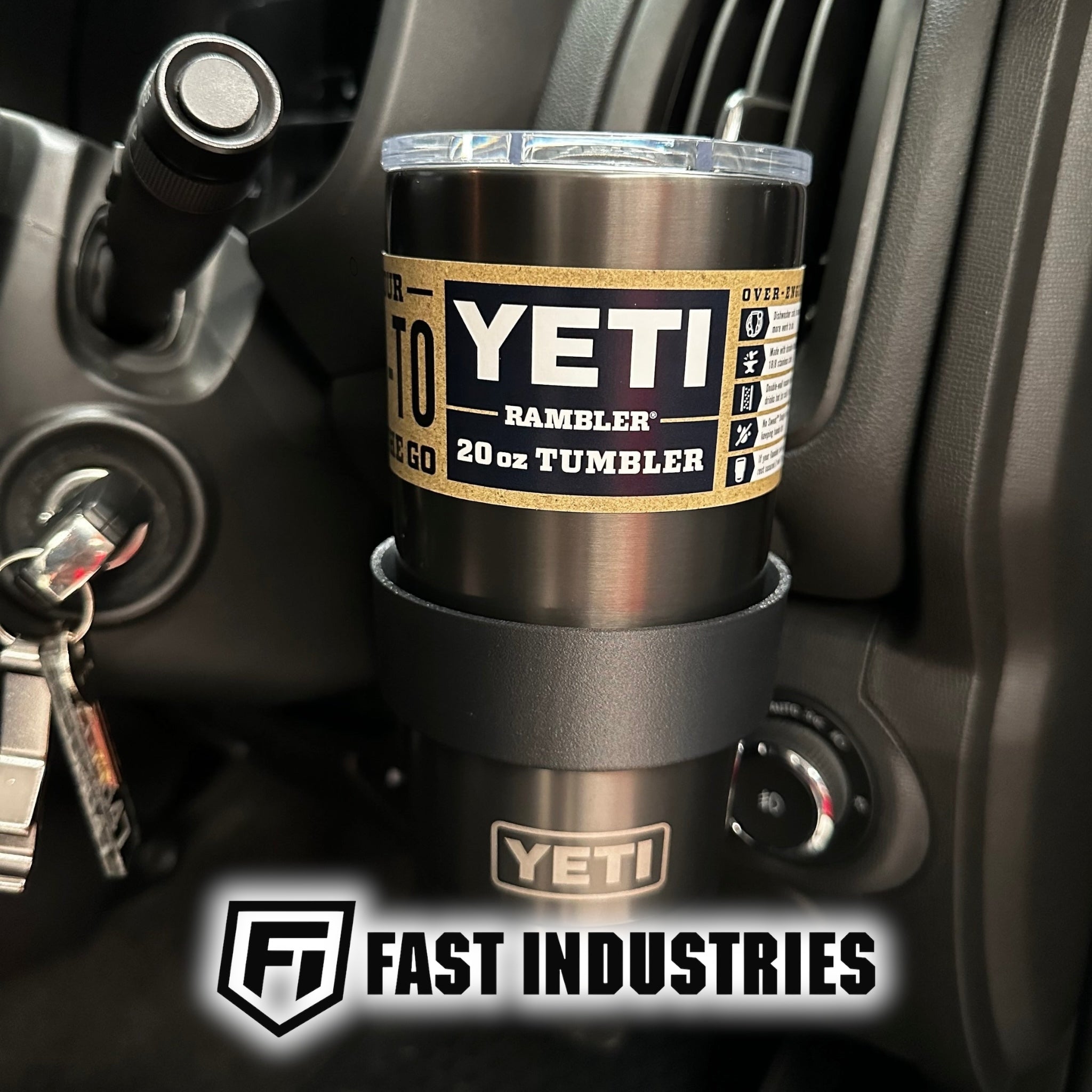 Fast Industries RG Colorado YETI Rambler Large Cup Holder – Reinforced Black Edition by Fast Industries