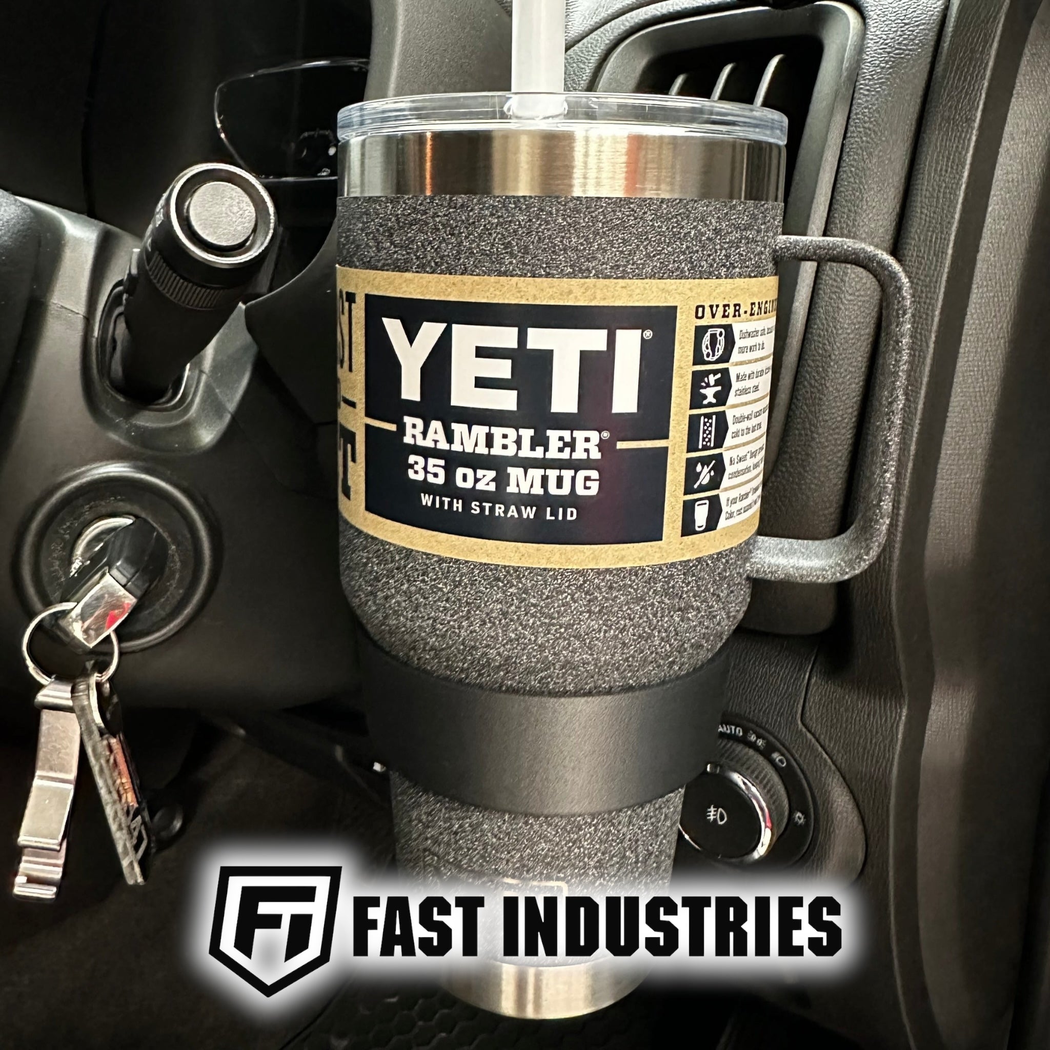 Fast Industries RG Colorado YETI Rambler Large Cup Holder – Reinforced Black Edition by Fast Industries