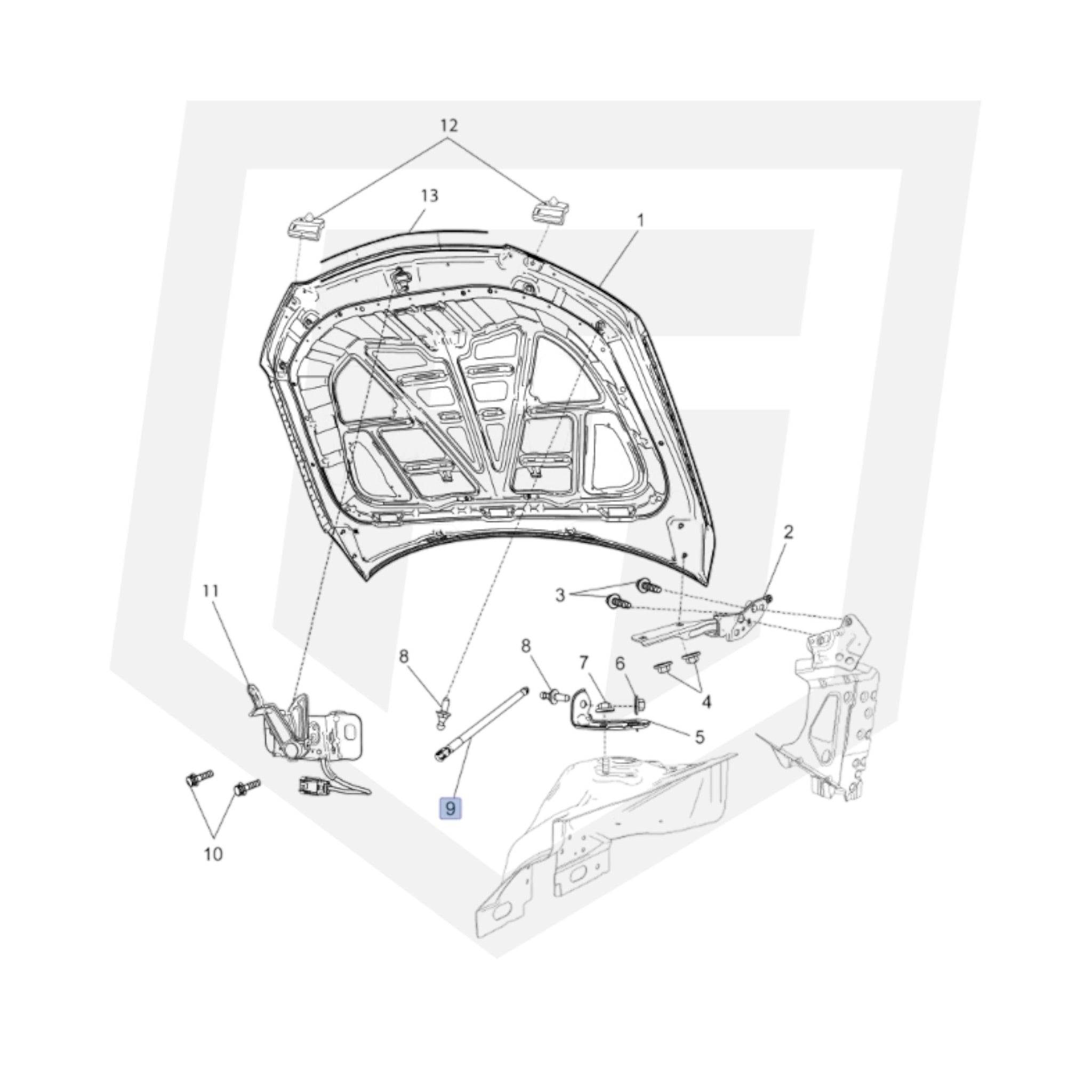 Genuine GM Bonnet Strut 92289644 – Suits Holden Commodore VF by Fast Industries