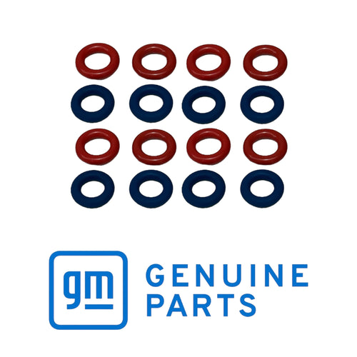 Genuine GM Injector O-Ring seal kit 8 red and 8 blue 89017587 by Fast Industries