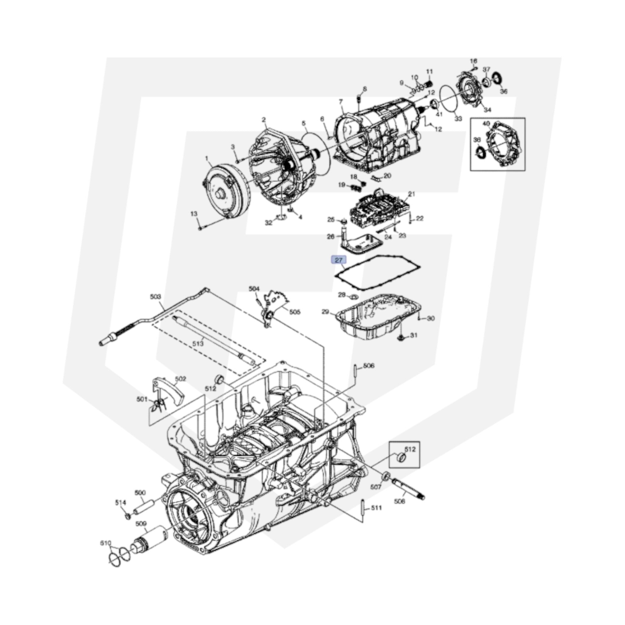 Genuine GM RG Colorado Transmission Pan Gasket 24225800 by Fast Industries