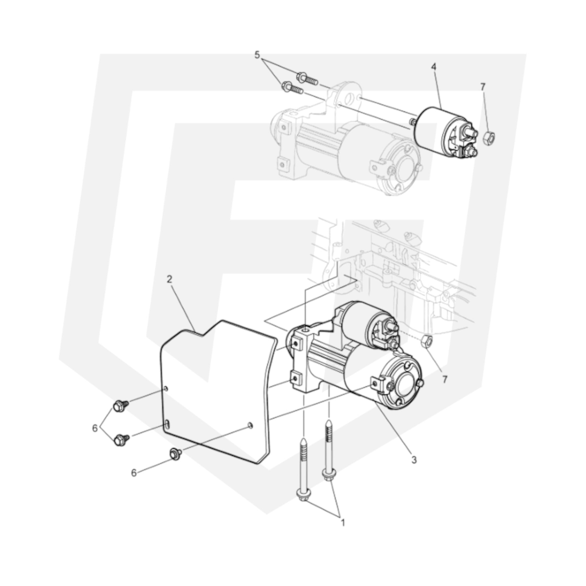Genuine GM Starter Motor Bolt 11610633 LS1, LS2, LS3, LSA, L76, L77 and L98 by Fast Industries