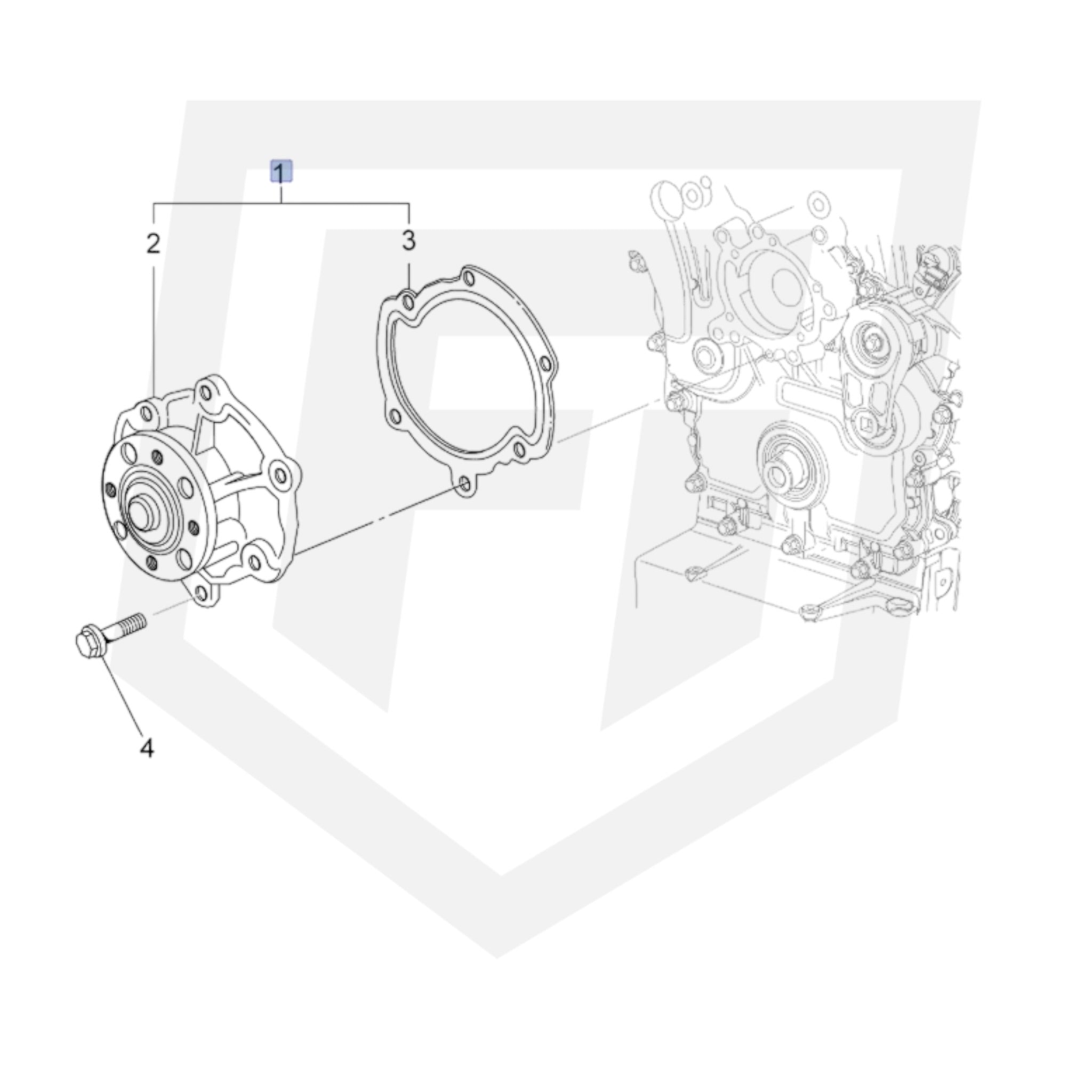 Genuine GM V6 Water pump kit 12709178 by Fast Industries