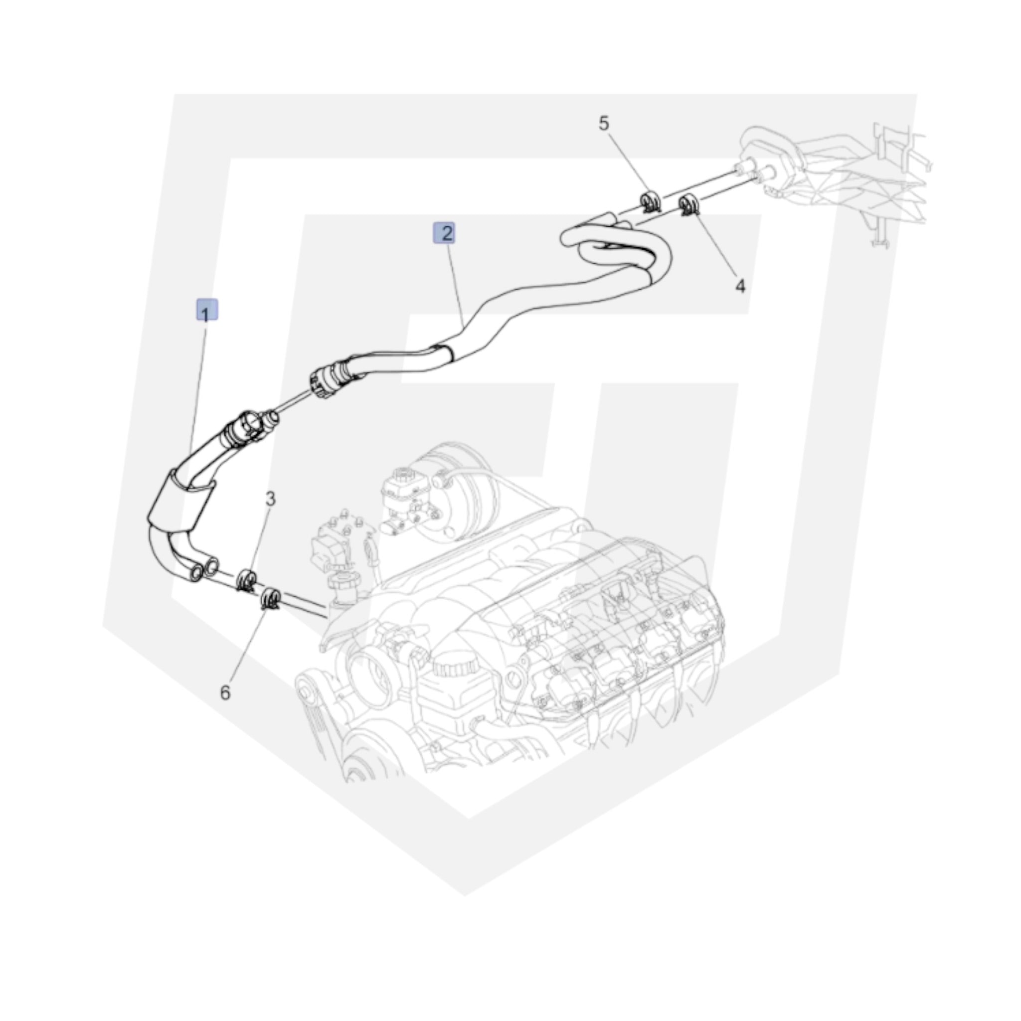 Genuine GM VE LS2, LS3, L98, L77, L76 Heater Hose 92252957 92281853 by Fast Industries