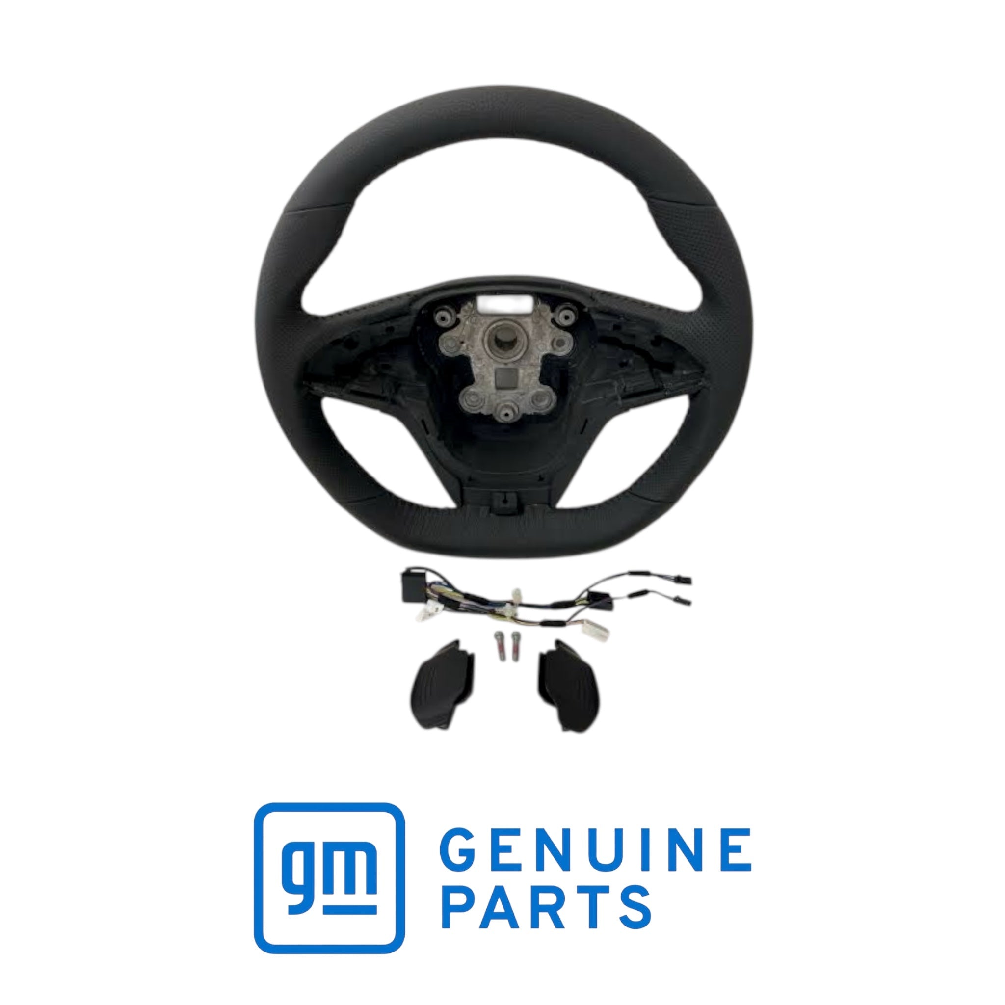 Genuine GM VF Leather Steering Wheel With Paddle Shift 92276595 by Fast Industries