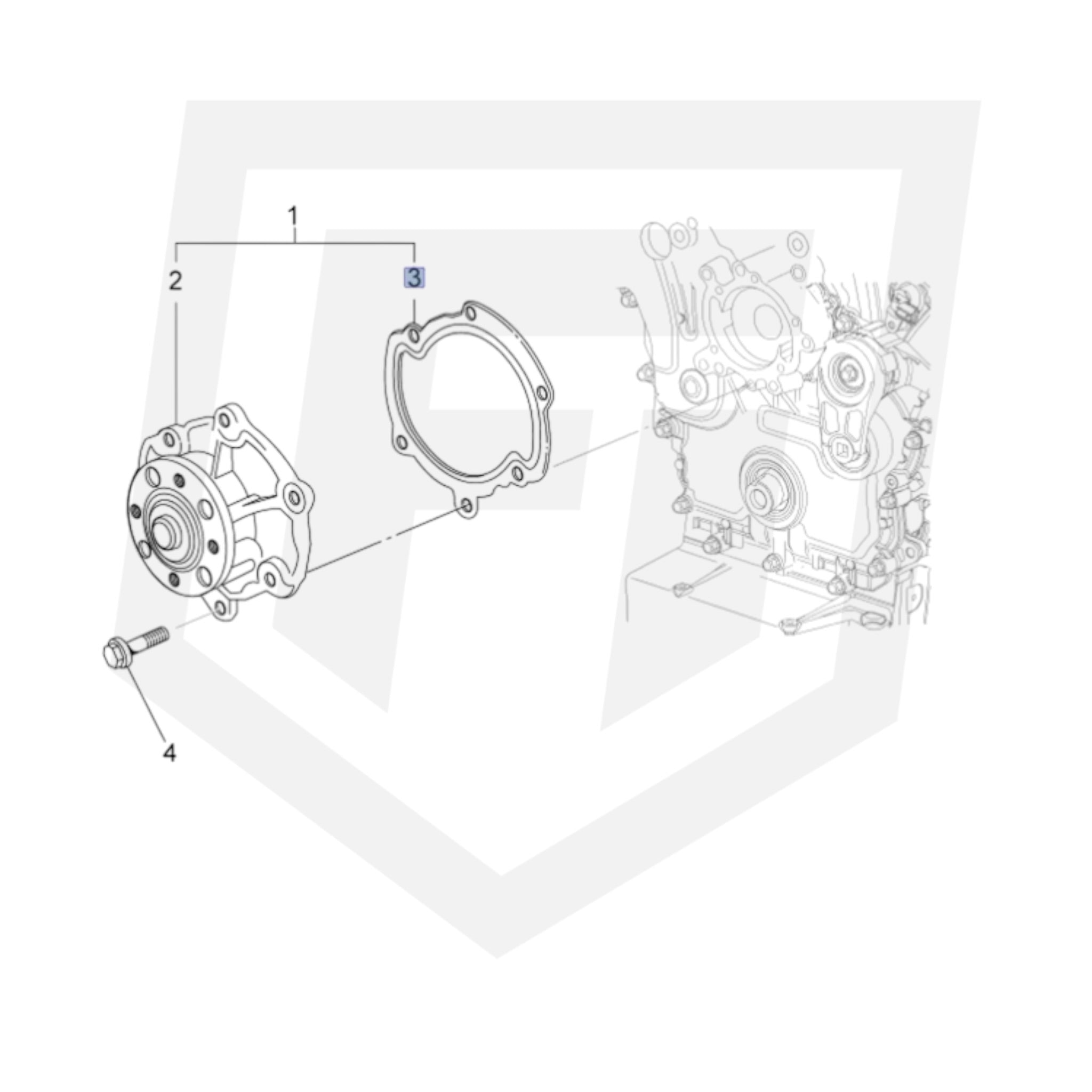 Genuine GM Water Pump Gasket 12660159 – Suits Holden Commodore VE/VF 3.6L Alloytec & SIDI V6 by Fast Industries