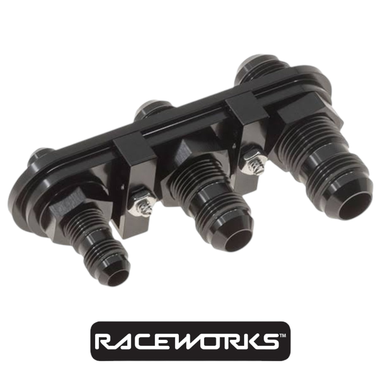 Raceworks 4 Way Bulkhead Plate RWF-838-04BK by Fast Industries