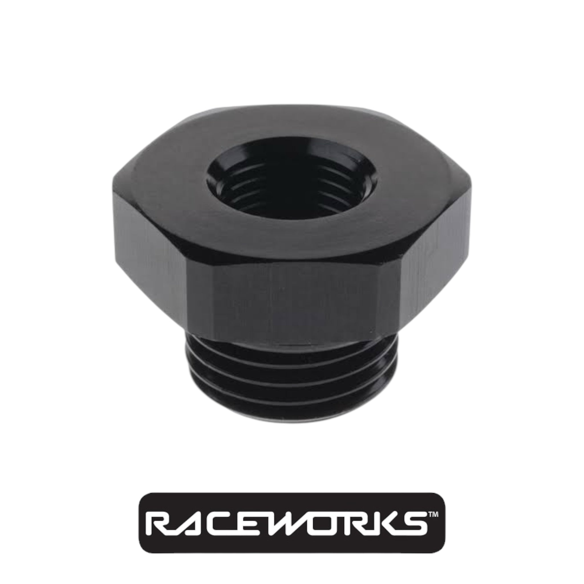 Raceworks AN-10 ORB Male To Female 1/8 NPT Reducer RWF-813-10-02BK by Fast Industries
