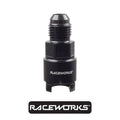Raceworks AN-6 To 3/8” All Billet Female EFI Quick Connect RWF-805-06-06BK by Fast Industries