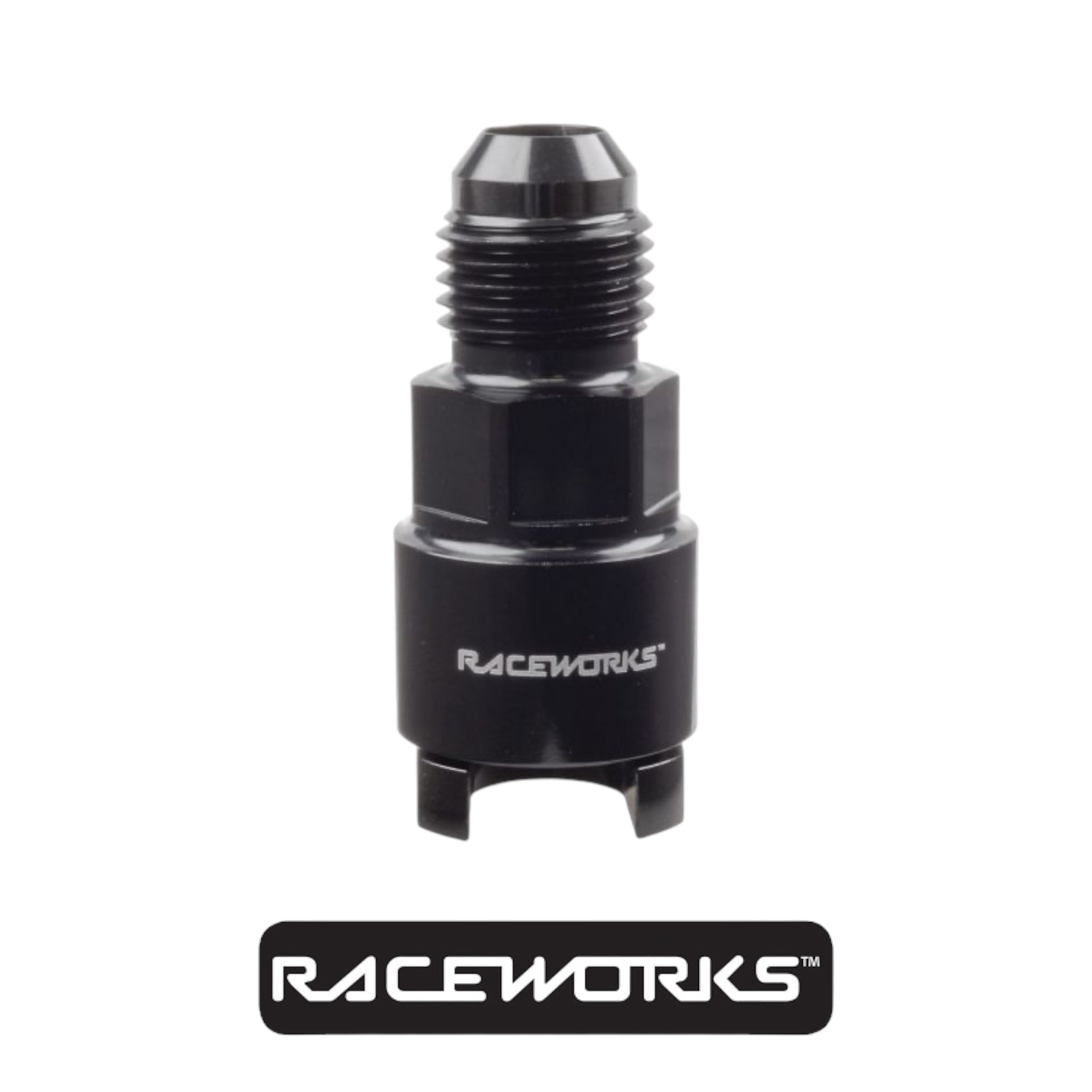 Raceworks AN-6 To 3/8” All Billet Female EFI Quick Connect RWF-805-06-06BK by Fast Industries
