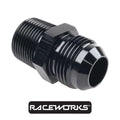 Raceworks AN-8 Male Flare to NPT 3/8” Straight RWF-816-08BK by Fast Industries