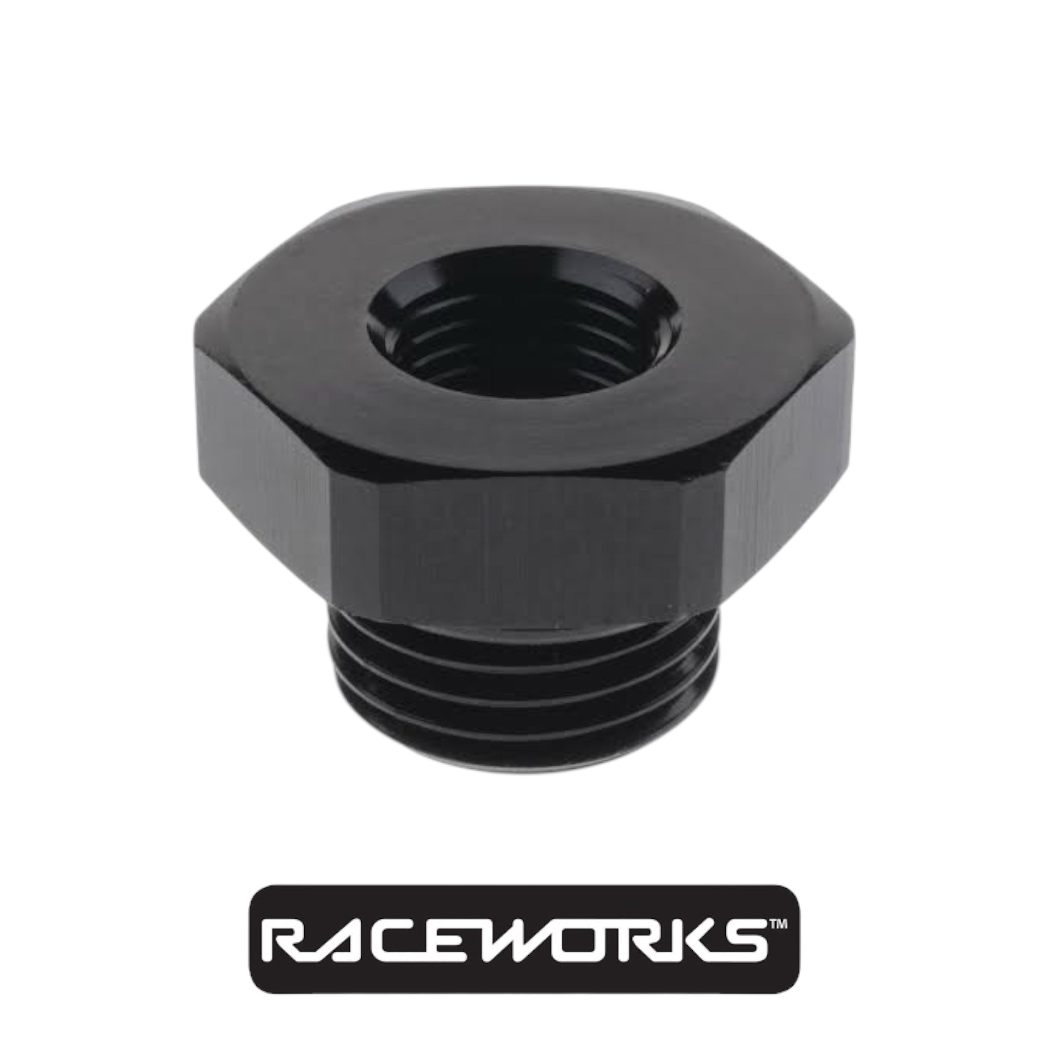 Raceworks AN-8 O-Ring Male To Female 1/8 NPT Reducer RWF-813-08-02BK by Fast Industries