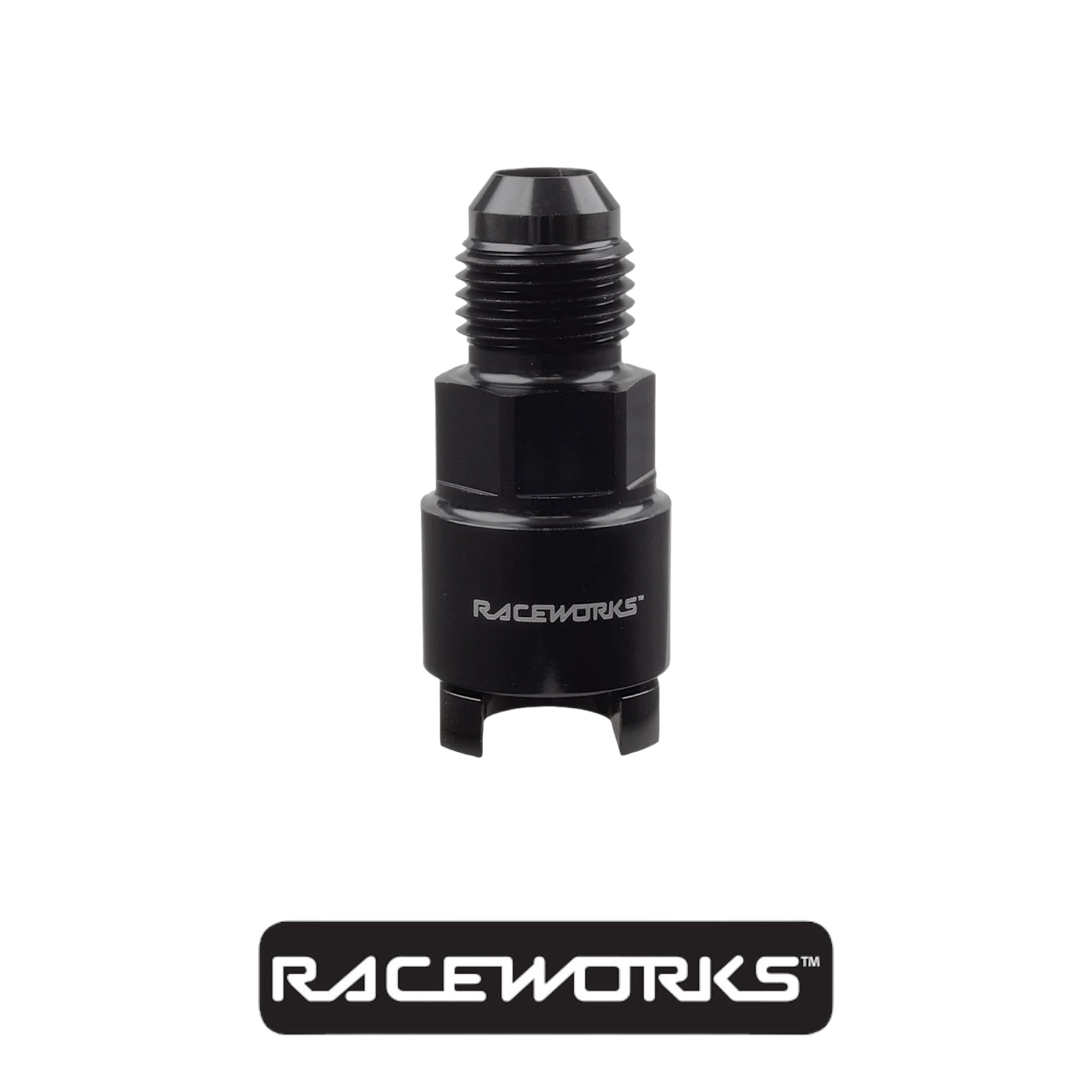 Raceworks AN-8 To 3/8 Billet Female EFI Quick Connect RWF-805-08-06BK by Fast Industries