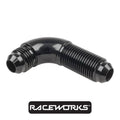 Raceworks Bulkhead Flare AN-6 90 Degree RWF-833-06BK by Fast Industries