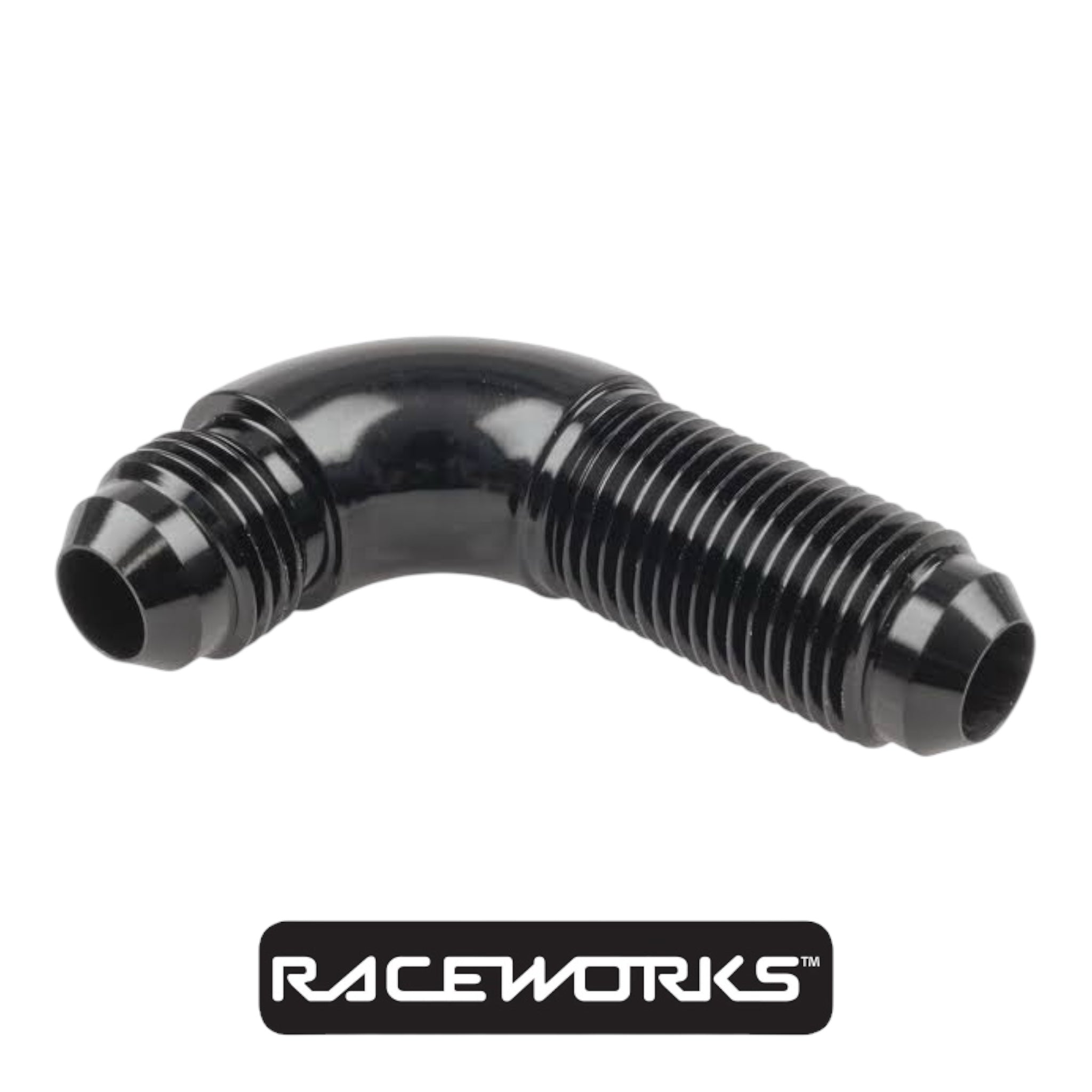 Raceworks Bulkhead Flare AN-6 90 Degree RWF-833-06BK by Fast Industries