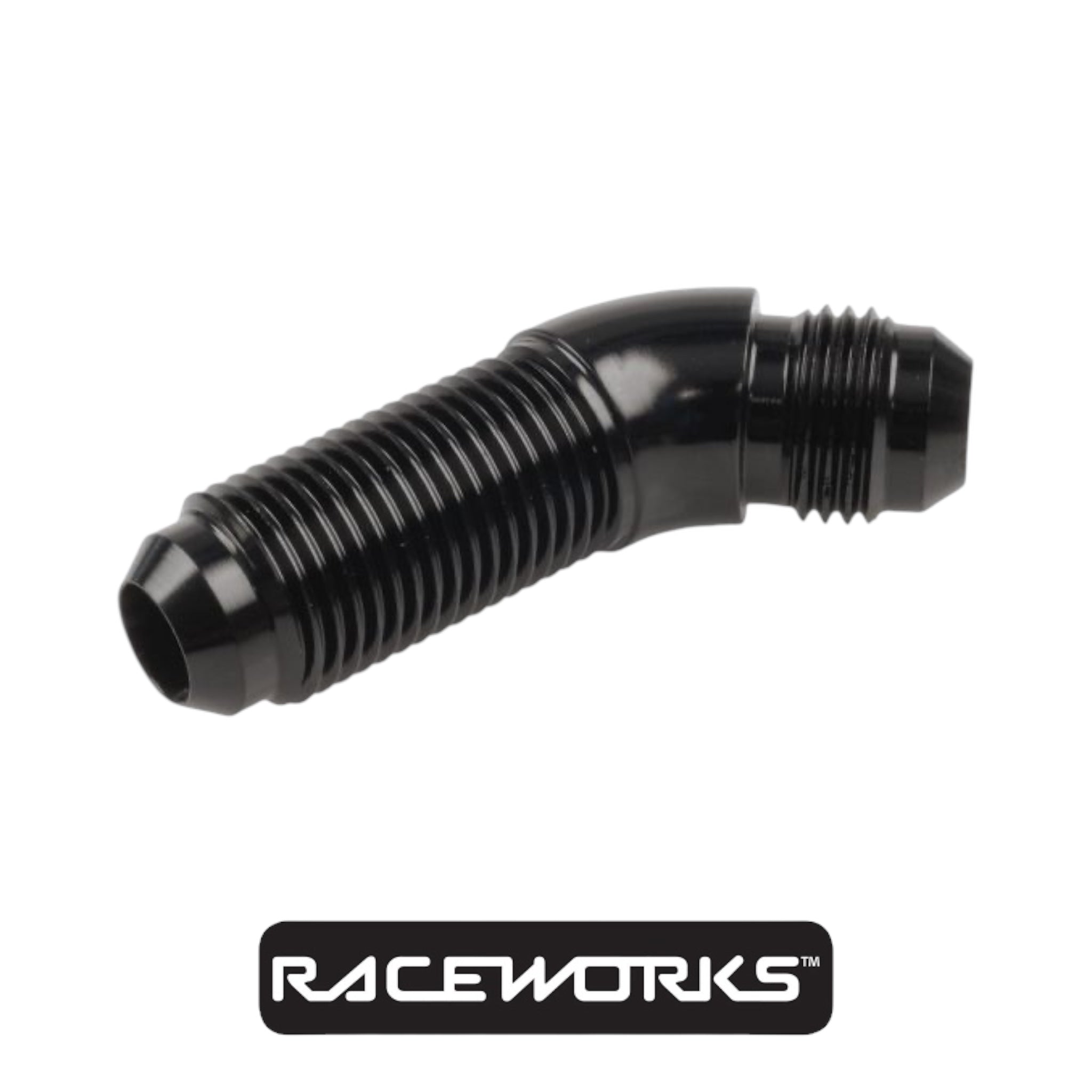 Raceworks Bulkhead Flare AN-8 45 Degree RWF-837-08BK by Fast Industries