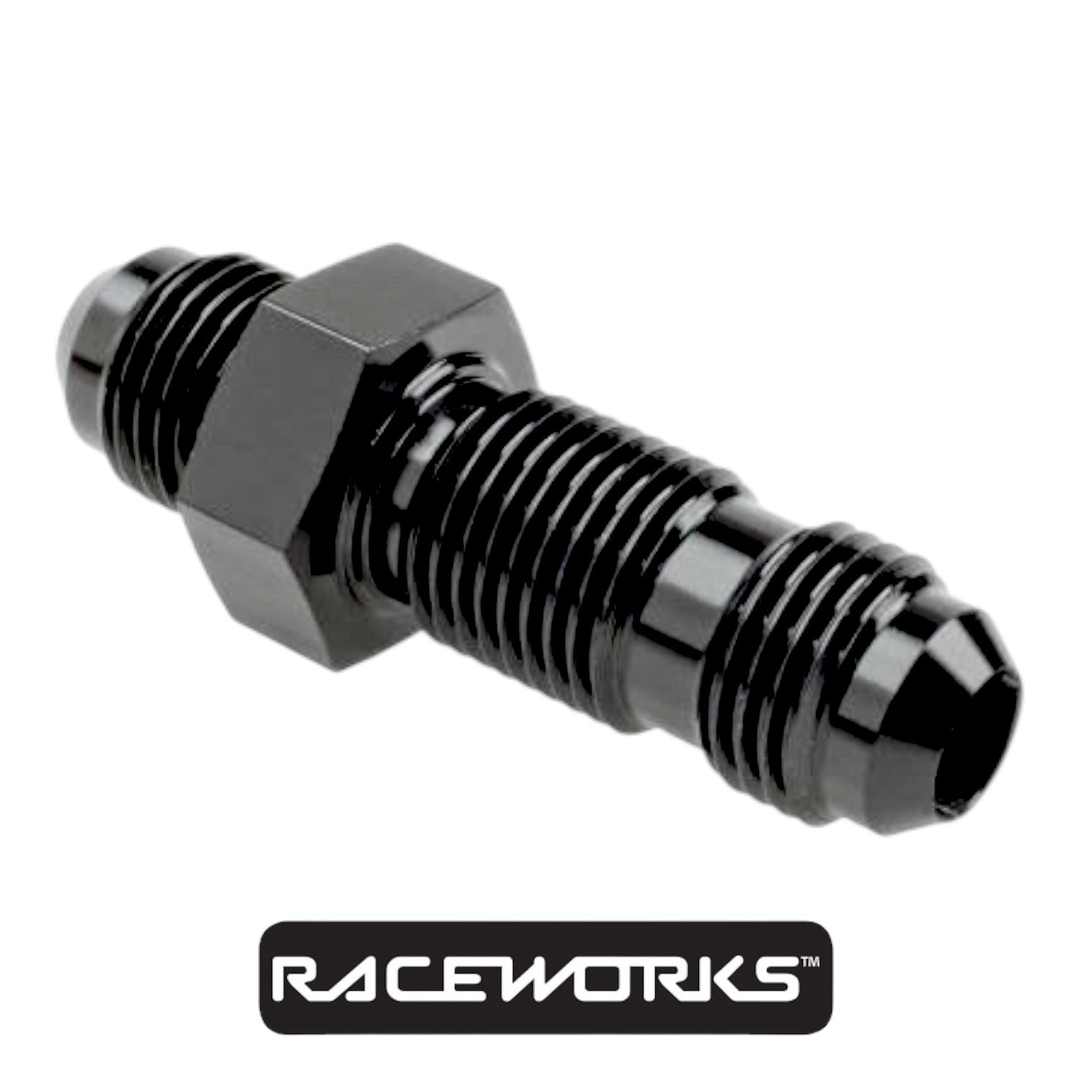 Raceworks Bulkhead Flare AN-8 RWF-832-08BK by Fast Industries