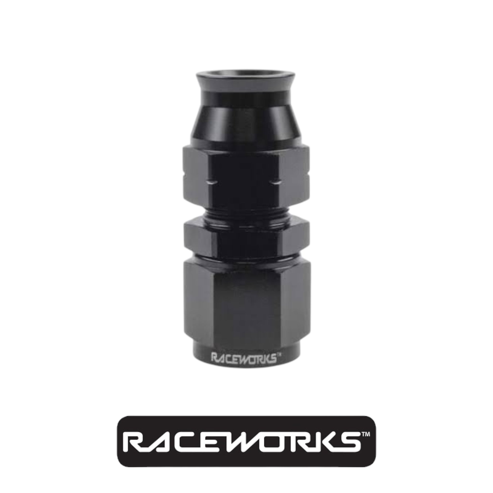 Raceworks Female AN-6 to 3/8” Straight Tube Adapter RWF-619-06-06BK by Fast Industries
