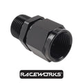 Raceworks Female AN-8 to Male Metric Male M18x1.5 RWF-906-08-M18BK by Fast Industries