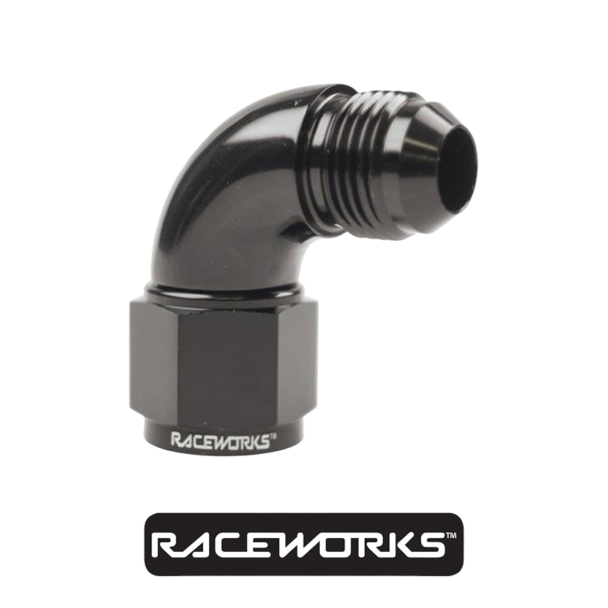 Raceworks Female To Female Elbow AN-10 90 Degree RWF-143-10BK by Fast Industries