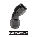 Raceworks Female To Female Swivel AN-10 45 Degree by Fast Industries