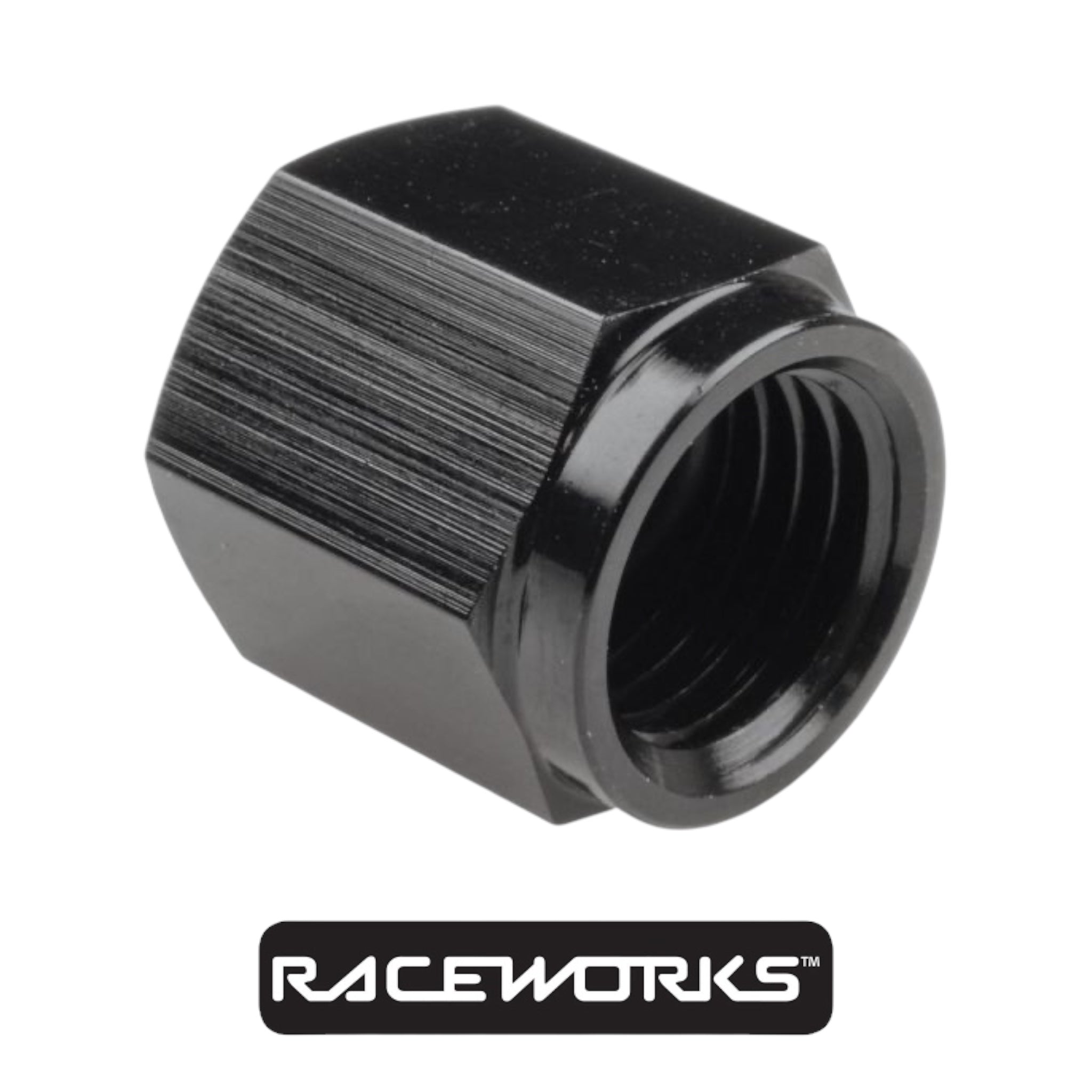 Raceworks Flare Cap Female AN-6 RWF-820-06BK by Fast Industries