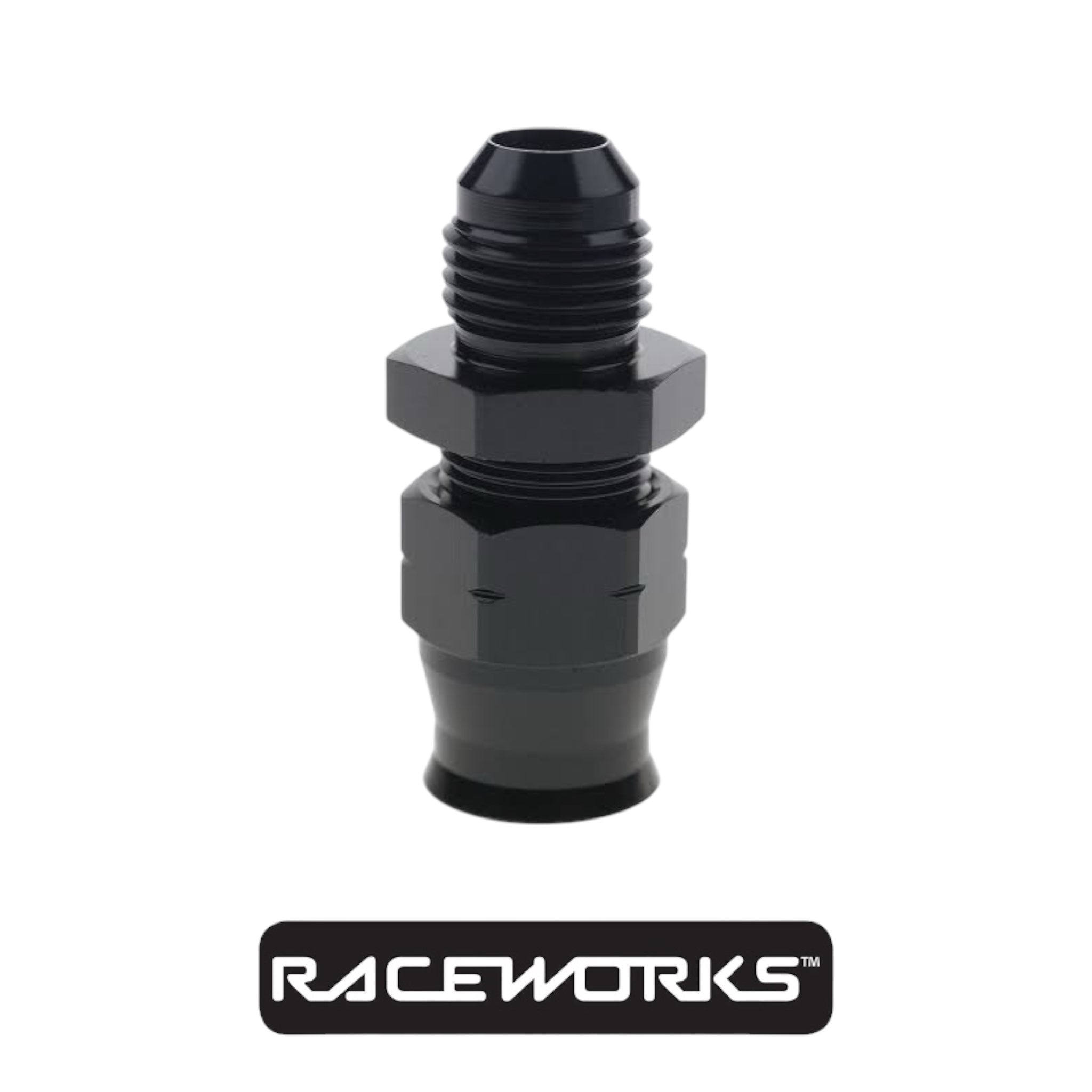 Raceworks Male AN-10 to 5/8 Straight Tube Adapter RWF-618-10-10BK by Fast Industries