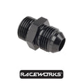 Raceworks Male Flare AN-8 To AN-8 Male ORB RWF-920-08BK by Fast Industries