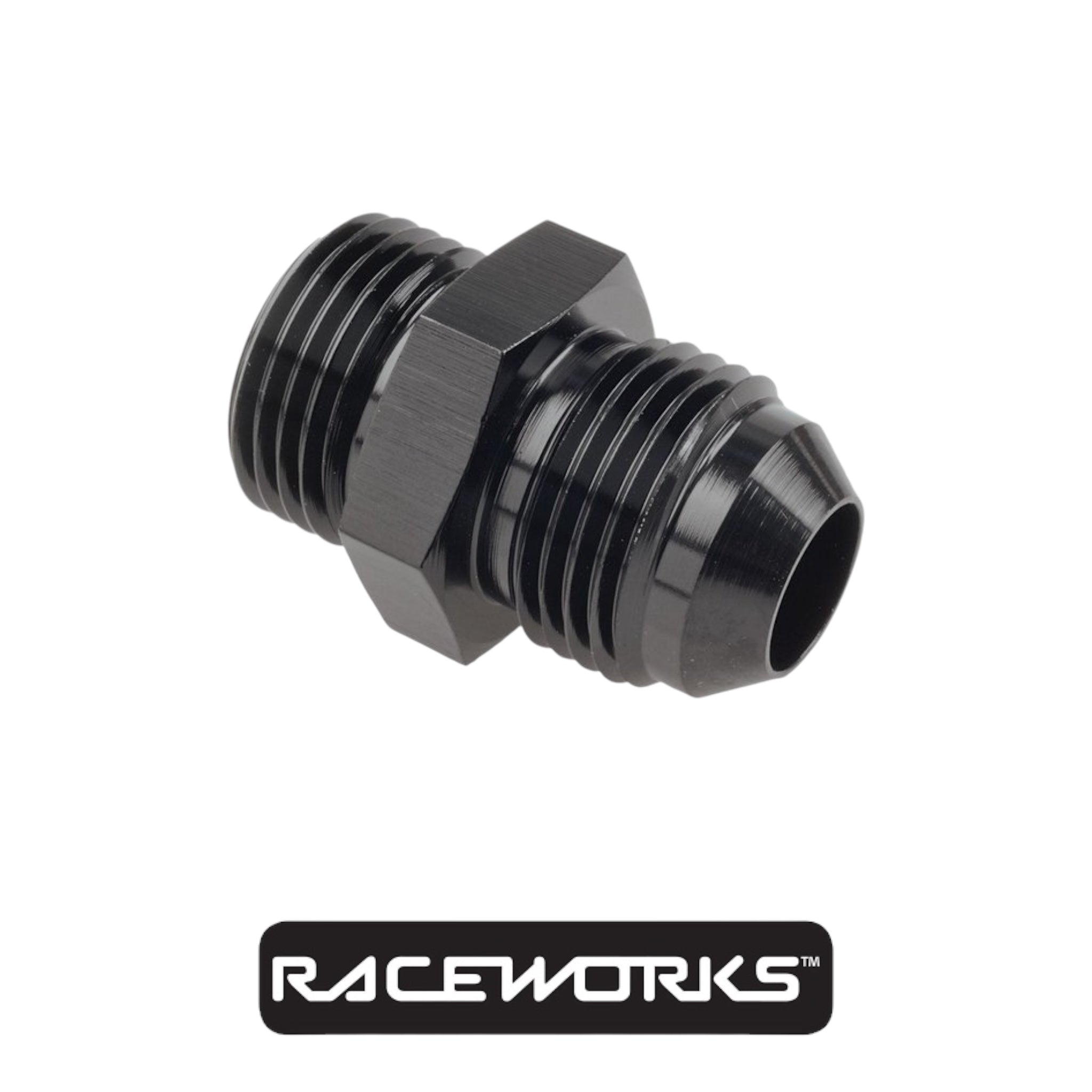 Raceworks Male Flare AN-8 To AN-8 Male ORB RWF-920-08BK by Fast Industries