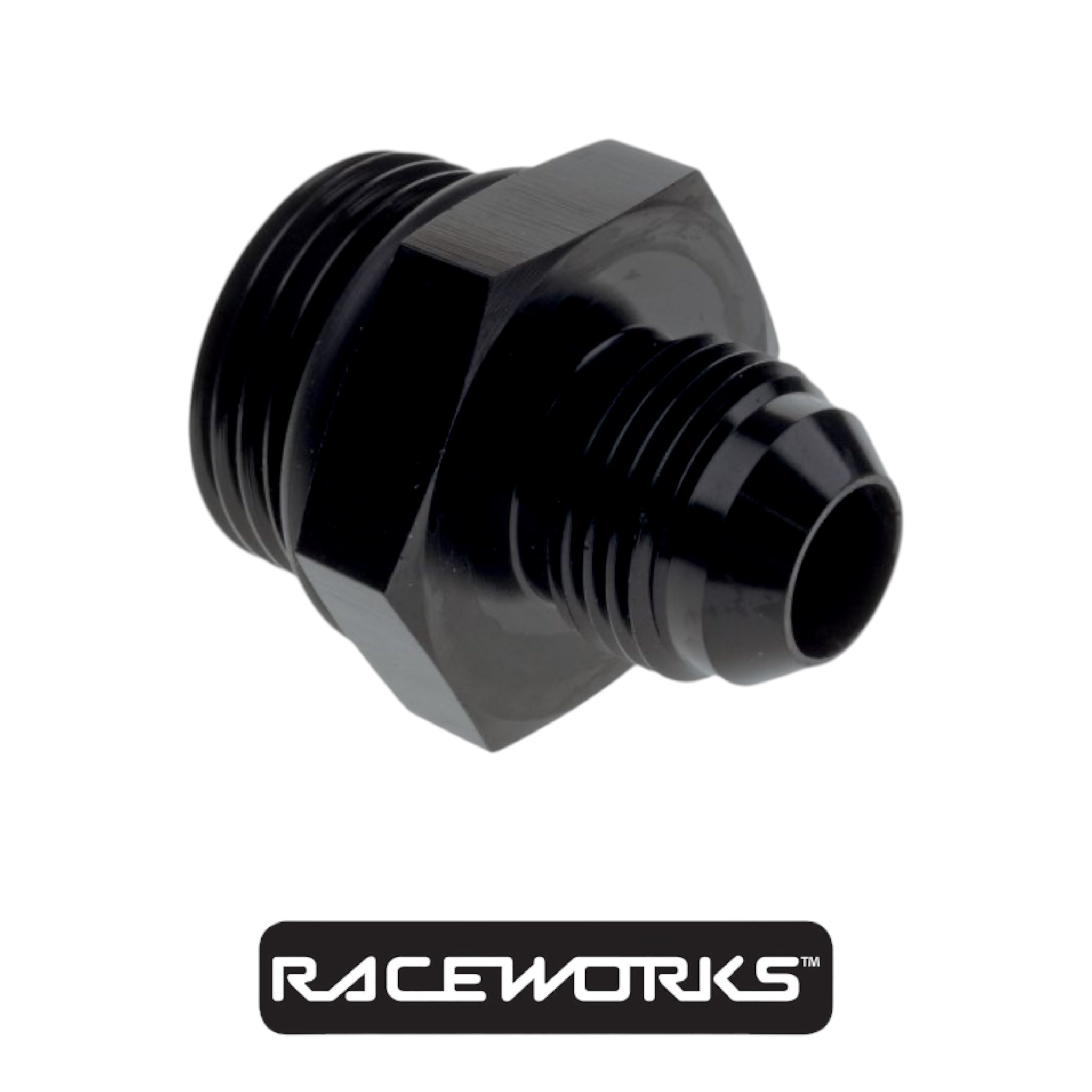 Raceworks Male Flare AN-8 To O-Ring Boss AN-12 RWF-920-08-12BK by Fast Industries