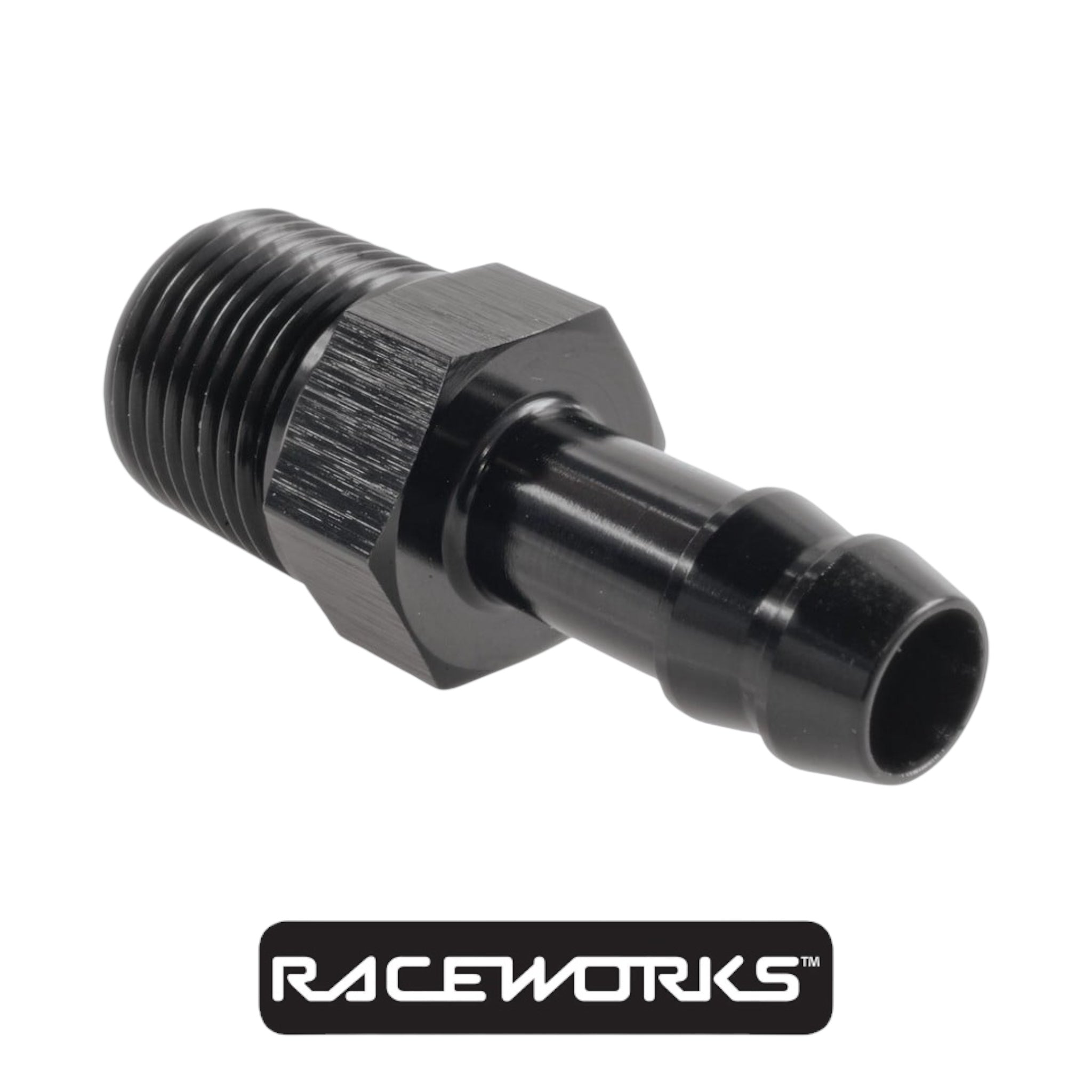 Raceworks Male NPT 3/8” to 3/8” (AN-6) RWF-421-06-06BK by Fast Industries