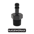 Raceworks Male NPT 3/8” to 5/16” (AN-5) Barb RWF-421-06-05BK by Fast Industries