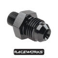 Raceworks Metric Male M10x1.0 To Male Flare AN-6 RWF-729-06BK by Fast Industries