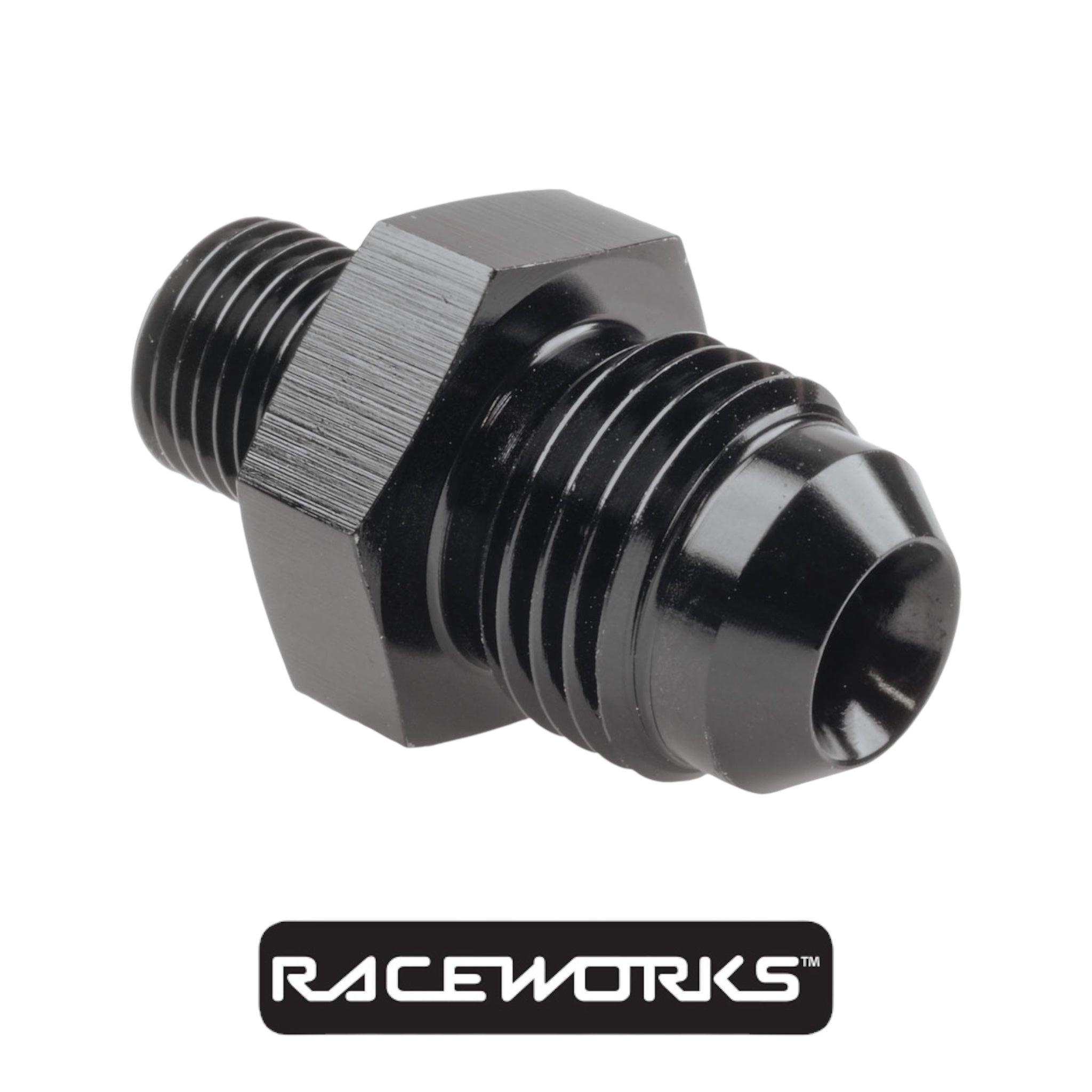 Raceworks Metric Male M10x1.0 To Male Flare AN-6 RWF-729-06BK by Fast Industries