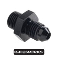 Raceworks Metric Male M12x1.0 To Male Flare AN-4 RWF-730-04-01BK by Fast Industries
