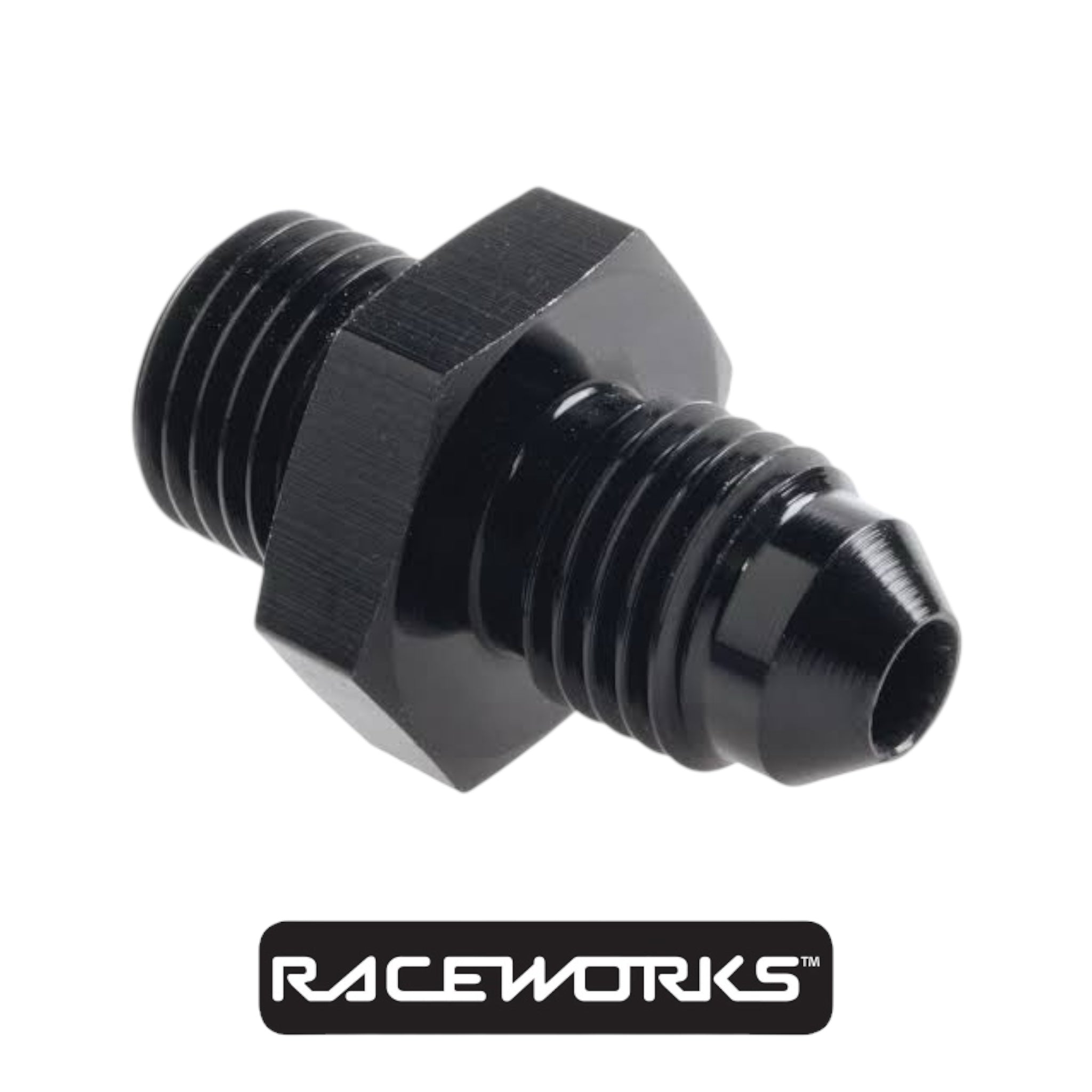 Raceworks Metric Male M12x1.25 To Male Flare AN-4 RWF-730-04BK by Fast Industries