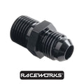 Raceworks Metric Male M12x1.5 To Male Flare AN-6 RWF-731-06BK by Fast Industries
