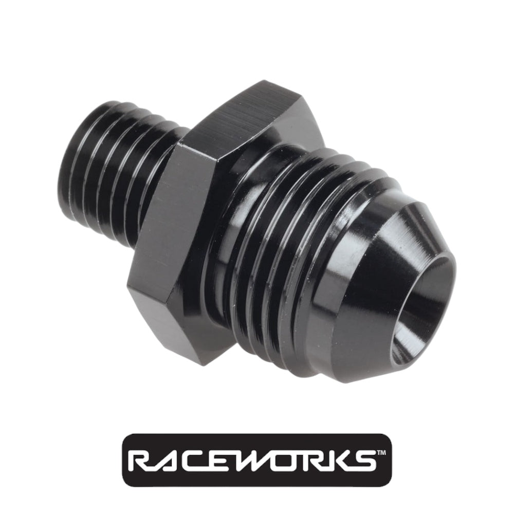Raceworks Metric Male M12x1.5 To Male Flare AN-8 RWF-731-08BK by Fast Industries