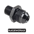 Raceworks Metric Male M14x1.5 To Male Flare AN-8 RWF-732-08BK by Fast Industries