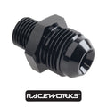 Raceworks Metric Male M16x1.5 To Male Flare AN-10 RWF-733-10BK by Fast Industries