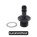 Raceworks Metric Male M18x1.5 to 3/8” Barb RWF-414-M18-06BK by Fast Industries