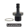 Raceworks Metric Male M18x1.5 to 5/16” Barb RWF-414-M18-05BK by Fast Industries