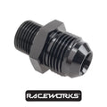 Raceworks Metric Male M18x1.5 To Male Flare AN-8 RWF-734-08BK by Fast Industries