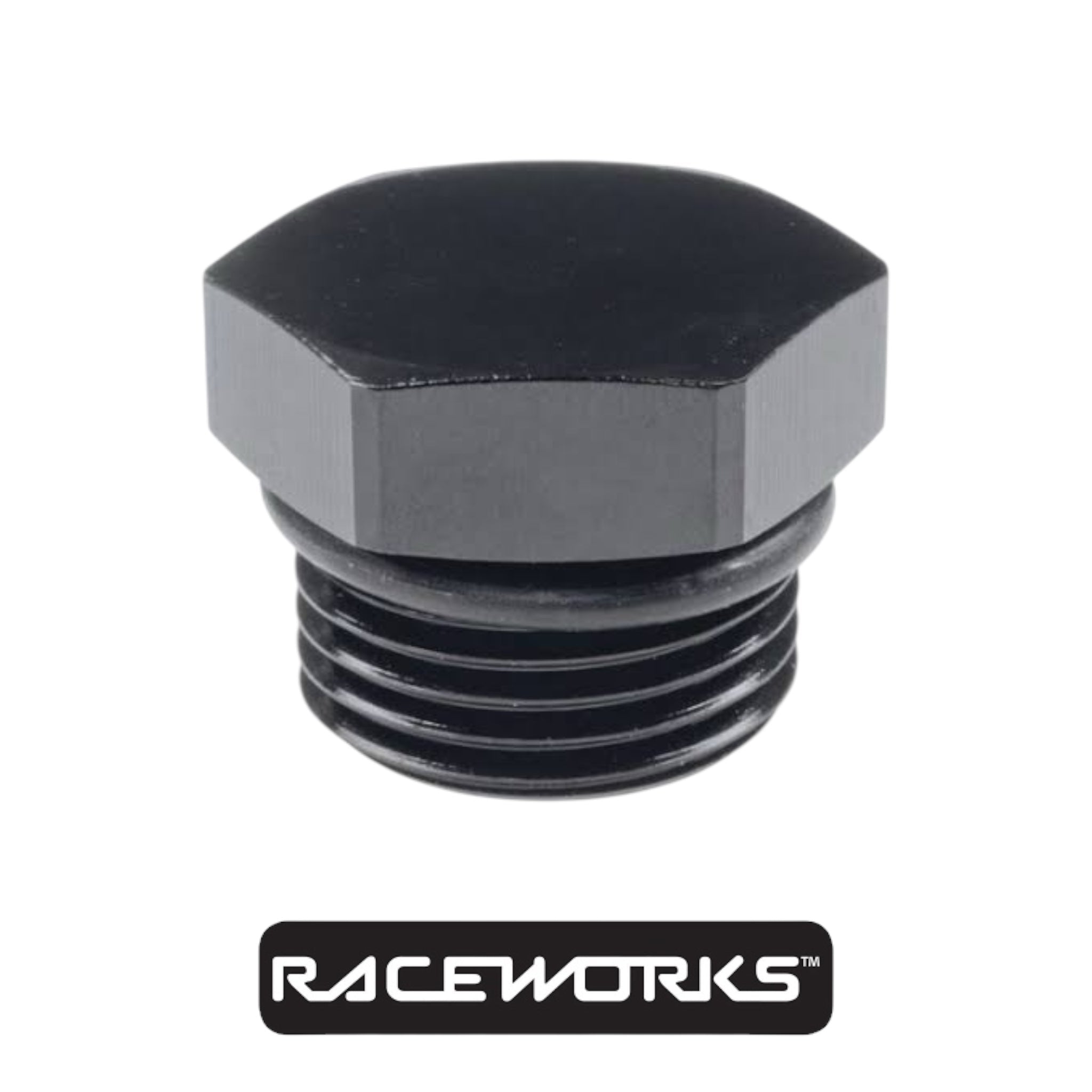 Raceworks O-Ring Plug AN-6 RWF-813-06BK by Fast Industries