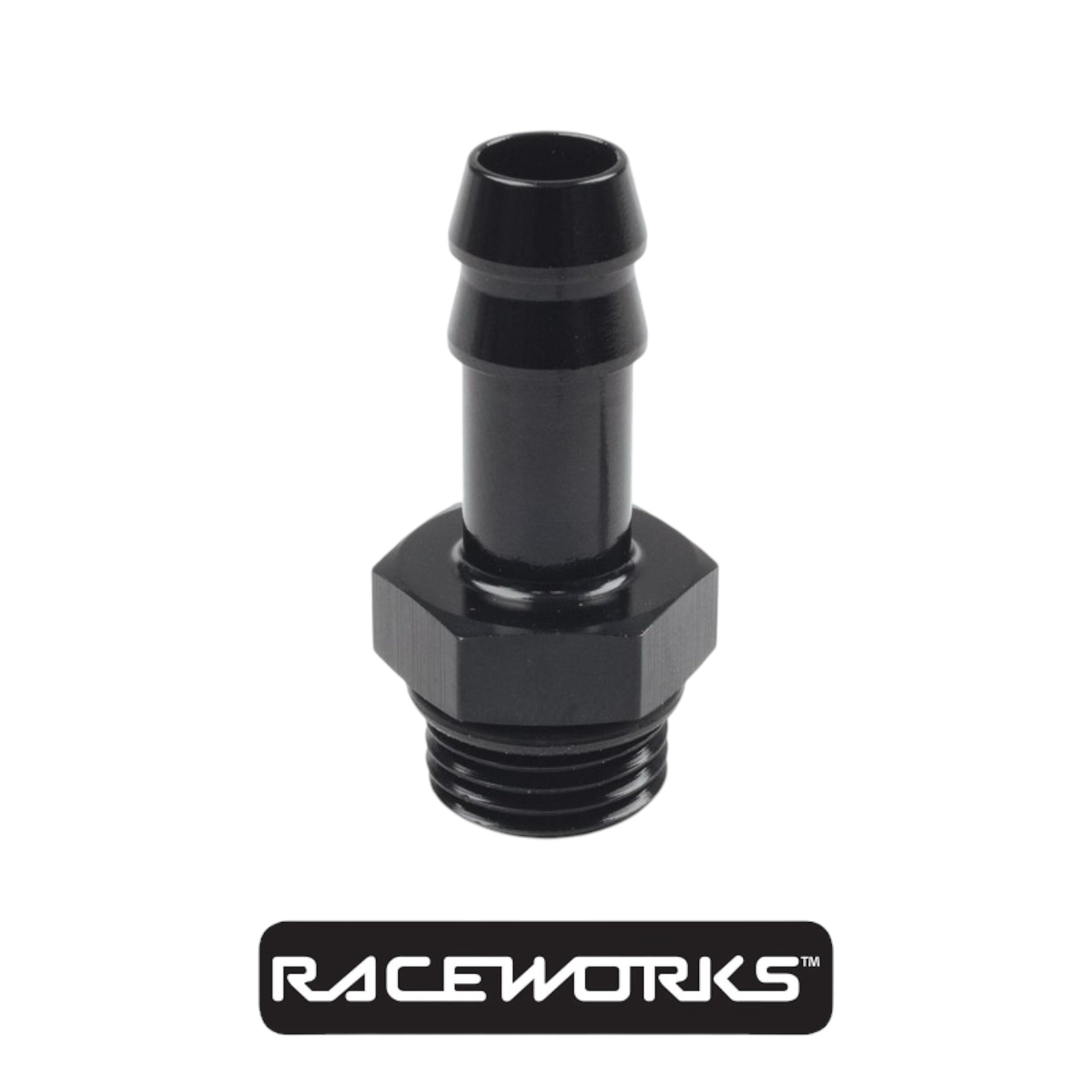 Raceworks O-Ring Port AN-6 to Barb 3/8” RWF-414-06-06BK by Fast Industries