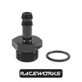 Raceworks O-Ring Port AN-8 to 5/16” Barb RWF-414-08-05BK by Fast Industries