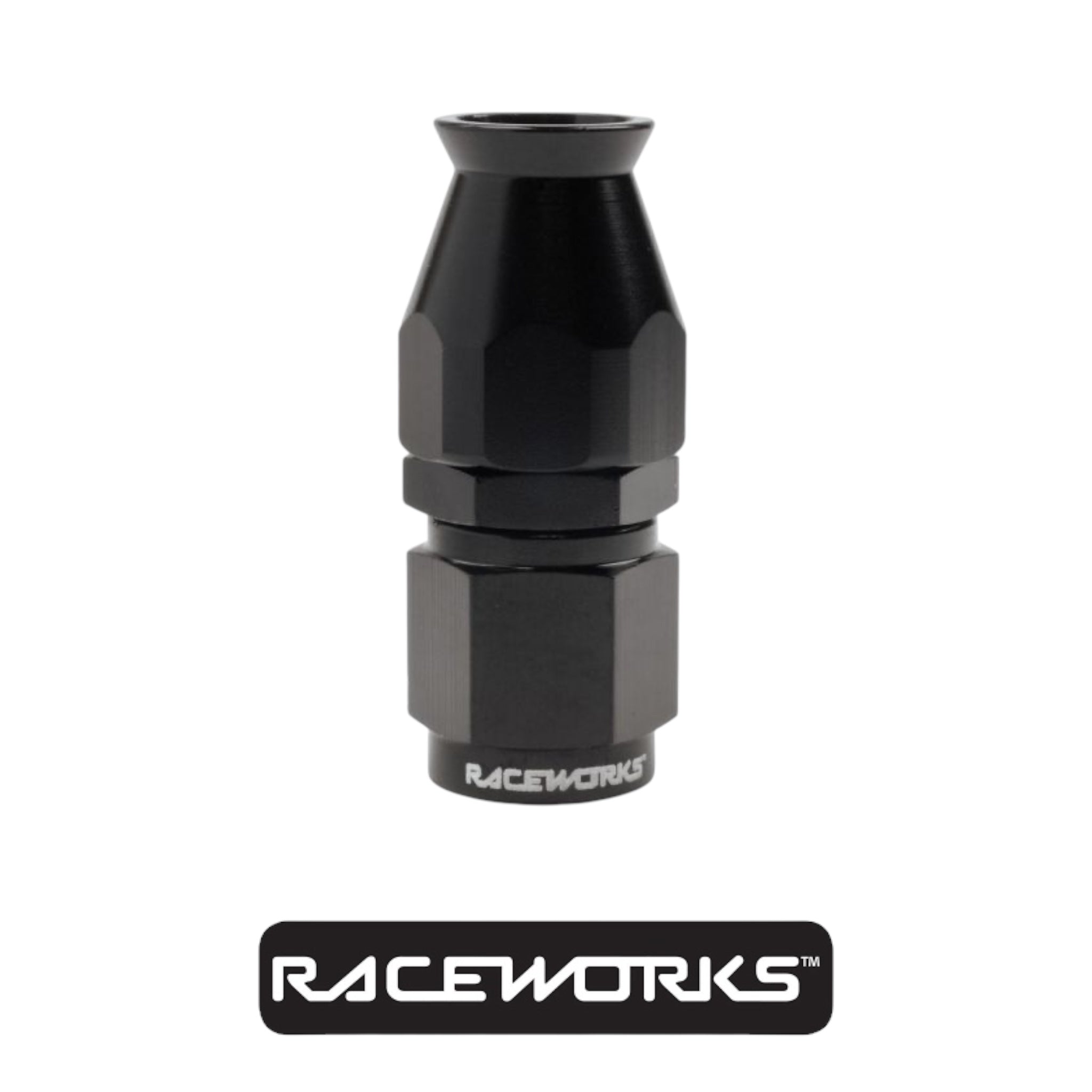 Raceworks PTFE Hose Fitting AN-4 Straight RWF-201-04BK by Fast Industries