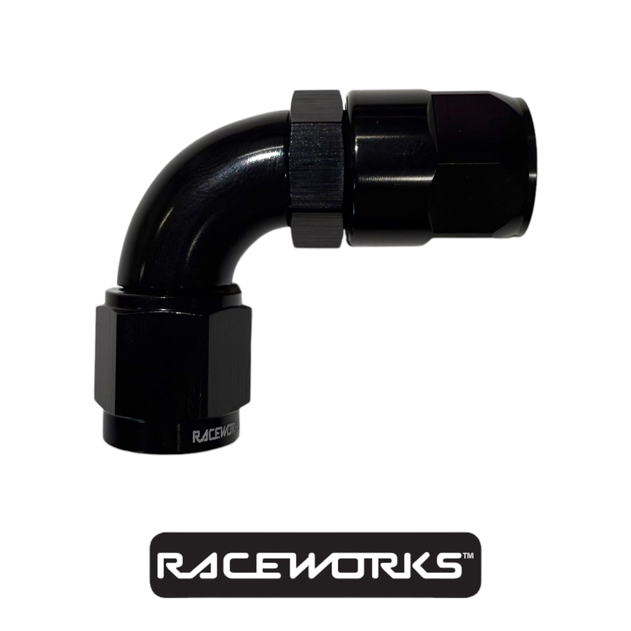 Raceworks PTFE Hose Fitting AN-6 90 Degree RWF-203-06BK by Fast Industries